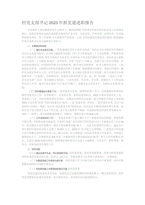 村党支部书记2023年抓党建述职报告.docx