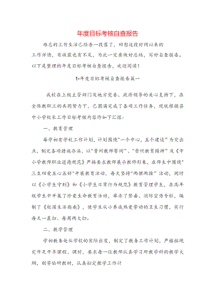 年度目标考核自查报告.docx