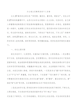 办公室主任教育活动个人自查.docx