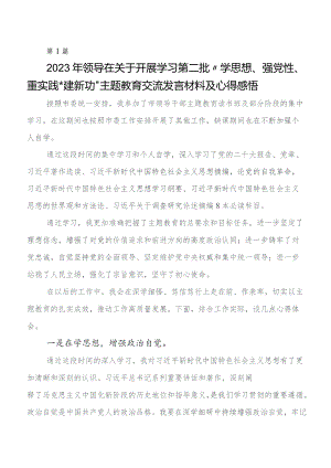 关于学习贯彻第二批题主教育的研讨发言材料共9篇.docx