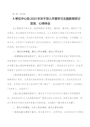 2023年度第二批专题教育专题学习发言材料、党课讲稿.docx