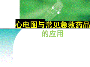 心电图与常见急救药品的应用.ppt