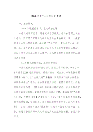 2023年度个人述职报告范文.docx