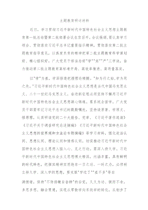 主题教育研讨材料.docx