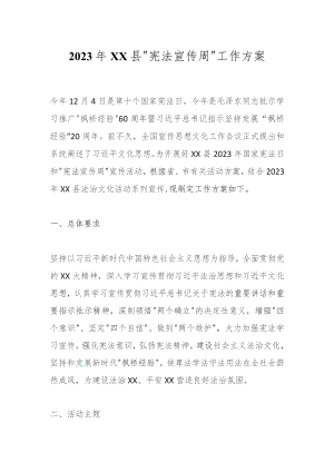 2023年XX县“宪法宣传周”工作方案 .docx