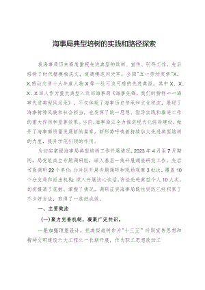某海事局调研报告：典型培树的实践和路径探索.docx