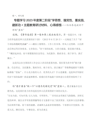 （9篇）2023年关于开展学习学习教育读书班交流发言稿及心得体会.docx
