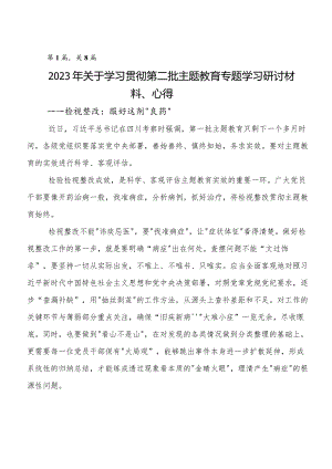 深入学习2023年专题教育集体学习暨工作推进会的发言材料及心得8篇.docx