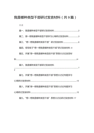 我是哪种类型干部研讨发言材料（共9篇）.docx