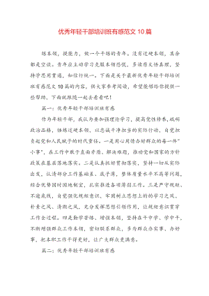 优秀年轻干部培训班有感范文10篇.docx