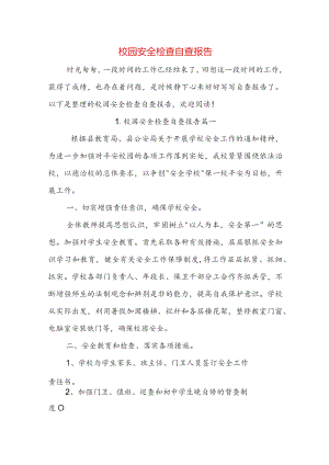 校园安全检查自查报告.docx