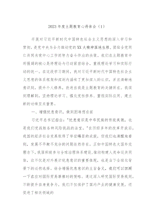 2023年度主题教育心得体会范文.docx