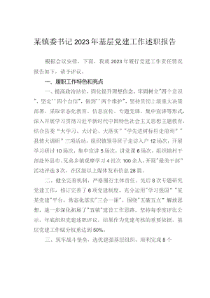 某镇委书记2023年基层党建工作述职报告.docx