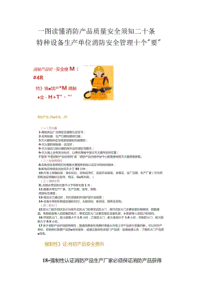 一图读懂消防产品质量安全须知二十条特种设备生产单位消防安全管理十个“要”.docx