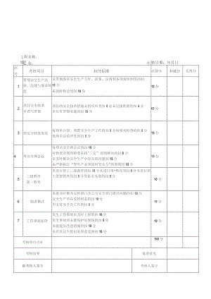 工程项目各岗位负责人安全生产责任制考核记录.docx