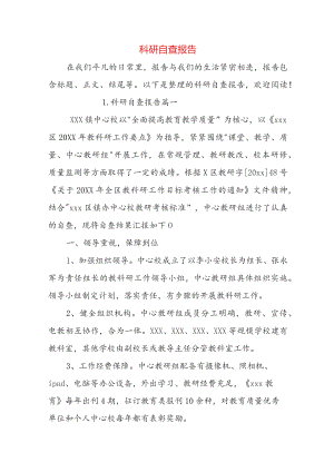 科研自查报告.docx