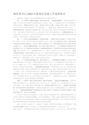 镇党委书记2023年抓基层党建工作述职报告.docx