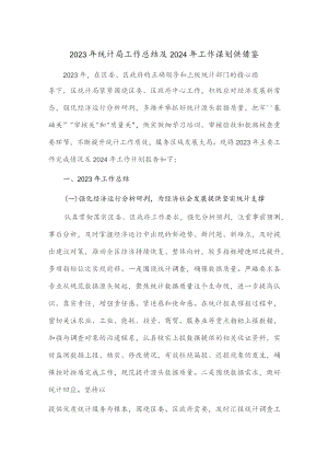 2023年统计局工作总结及2024年工作谋划供借鉴.docx