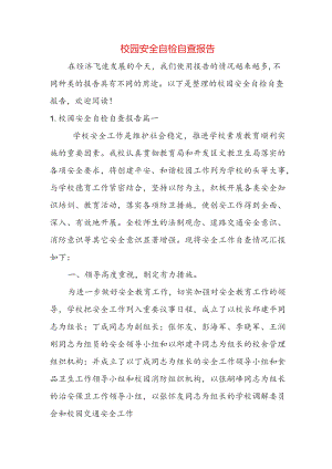 校园安全自检自查报告.docx