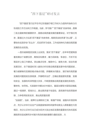 “四下基层”研讨发言.docx