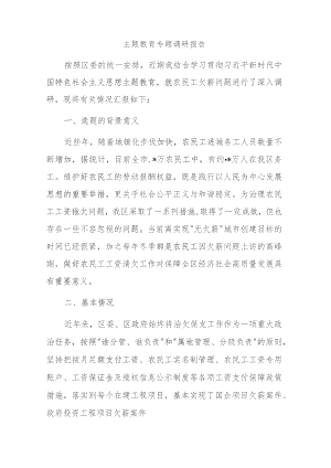 主题教育专题调研报告.docx