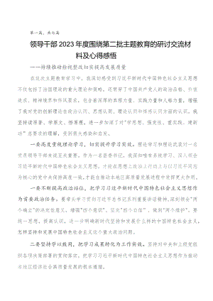 2023年专题教育集体学习暨工作推进会的研讨交流发言材、心得（7篇）.docx