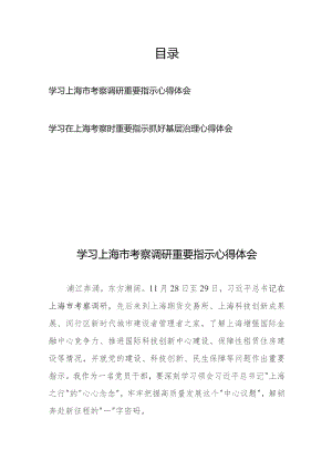 学习上海市考察调研重要指示心得体会2篇.docx