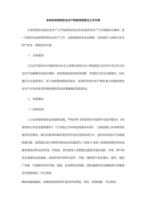 全省体育领域安全生产隐患排查整治工作方案.docx
