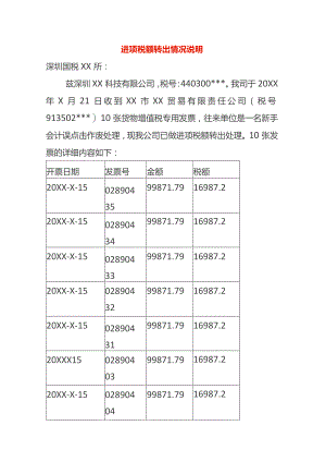 增值税进项税额转出情况说明模板.docx