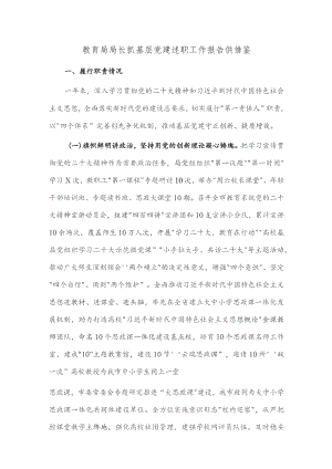 教育局局长抓基层党建述职工作报告供借鉴.docx
