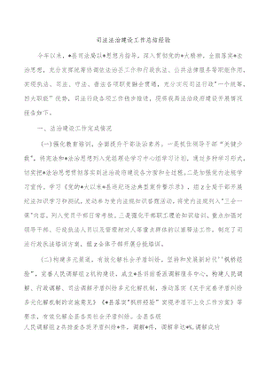 司法法治建设工作总结经验.docx