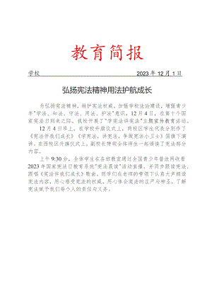 开展了学宪法讲宪法”主题宣传教育活动简报.docx