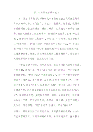 第二批主题教育研讨发言.docx
