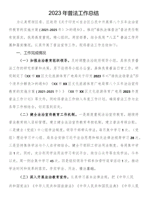 2023年普法工作总结.docx
