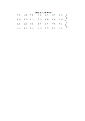 与蓝色有关的名字词语.docx