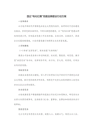 国企“电化红雁”党建品牌建设行动方案.docx
