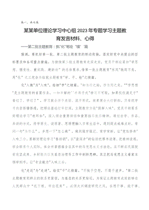 共7篇关于学习贯彻第二阶段“学思想、强党性、重实践、建新功”集中教育发言材料及心得体会.docx