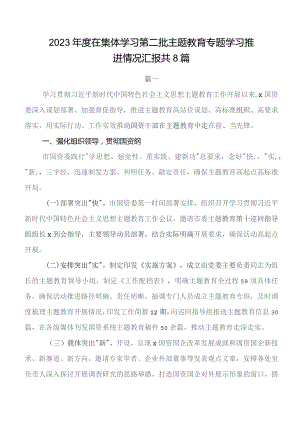 2023年第二阶段集中教育自查总结报告（八篇）.docx
