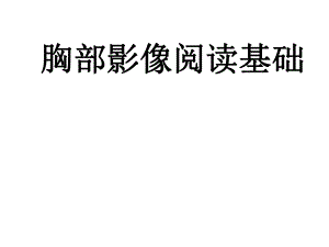 医院专题讲座：胸部影像基础.ppt