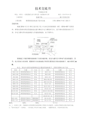 关于桥梁梁端电缆槽内接地端子清理的技术交底.docx