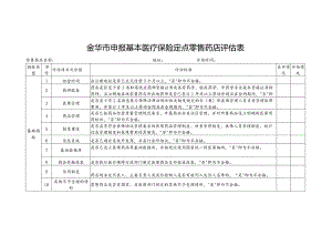 金华市申报基本医疗保险定点零售药店评估表.docx
