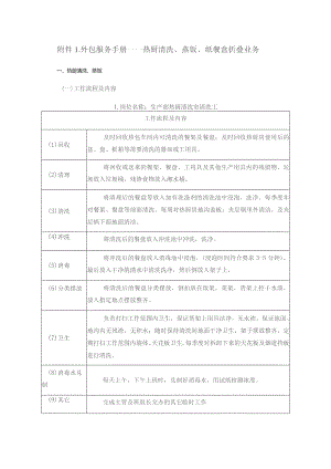 外包服务手册——热厨清洗、蒸饭、纸餐盒折叠业务.docx