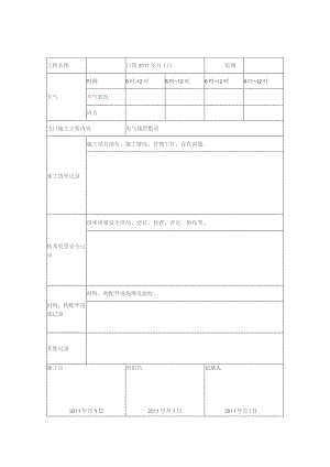 施工日志模板(doc 31页).docx