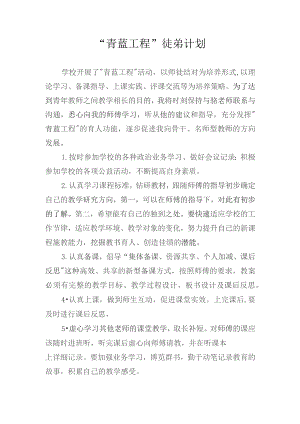20XX“青蓝工程”徒弟计划、总结.docx
