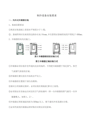 制冷设备安装要求.docx
