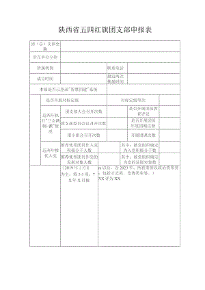 陕西省五四红旗团支部申报表.docx