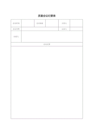 质量会议纪要表.docx
