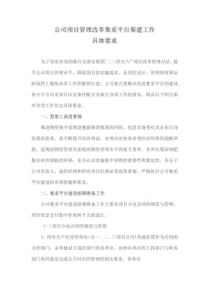 附件2 公司项目管理改革集采平台筹建工作.docx
