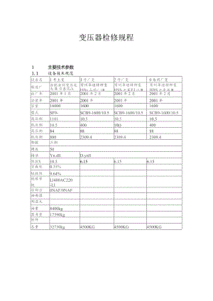 变压器检修规程.docx