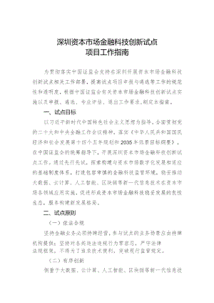 深圳资本市场金融科技创新试点项目工作指南.docx